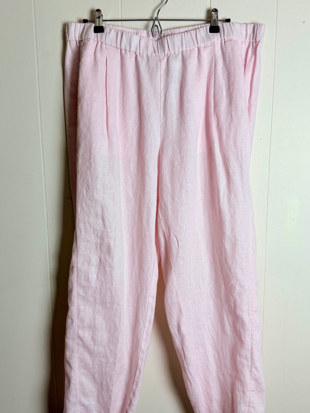 Eileen Fisher 100% Linen Soft Pink Lantern Pants - Picture 2 of 8